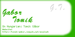 gabor tomik business card